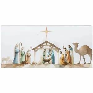 Watercolor Nativity Block