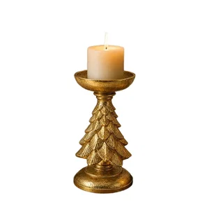 Gold Tree Candle Holder Med