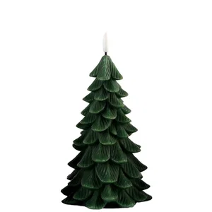 Green LED Tree Candle Large