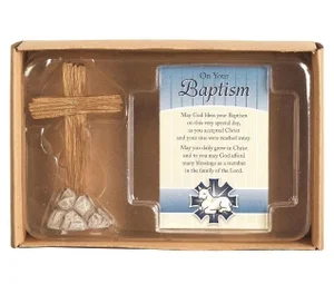 Cross Figurine Baptism 3"