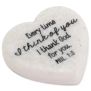Tabletop Heart Stone Thankful 2.25"H