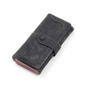 Suede Clutch Wallet - Black