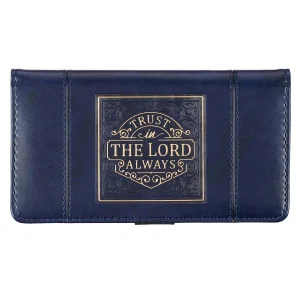 Checkbook Wallet Navy Trust in the Lord Isa. 26:4