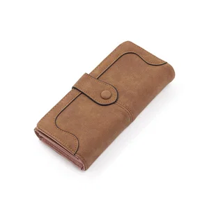 Suede Clutch Wallet - Tan