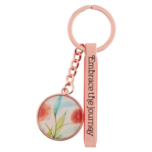 Keyring in Tin Orange Blossoms Embrace