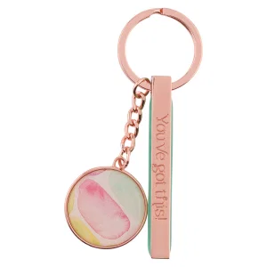 Keyring in Tin Smooth Sea Glass Got This