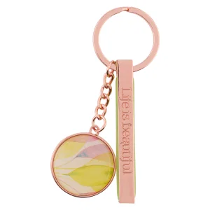 Keyring in Tin Citrus Leaves Beautiful