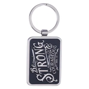 Key Ring in Tin Be Strong & Courageous Josh. 1:9