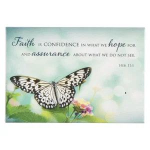 Magnet Butterfly Faith, Hope, Assurance Heb 11:1