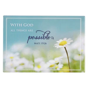 Magnet Daisies All Things are Possible Matt. 19:26