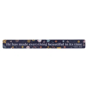Magnetic Strip Blue Floral Everything Beautiful Eccl. 3:11