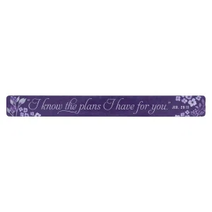 Magnetic Strip Purple Floral I Know the Plans Jer. 29:11