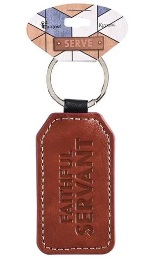 Keyring Faithful Servant Faux Leather