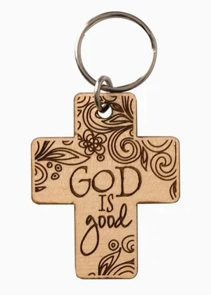 God is Good All the Time Lasered Keychain