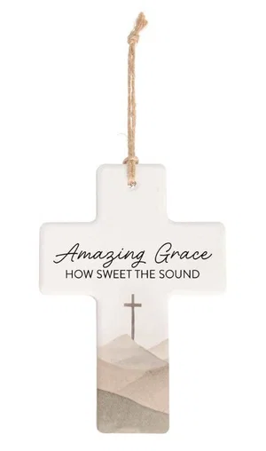 Cross Ornament Amazing Grace