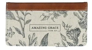 Checkbook Wallet Amazing Grace 2 Cor. 12:9