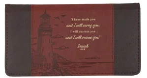 Checkbook Wallet Two-tone Brown I Will Carry You Isa. 46:4