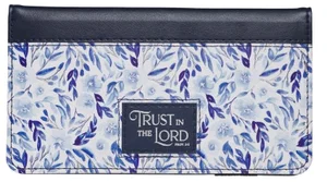 Checkbook Wallet Blue Floral Trust Prov. 3:5