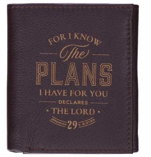 Wallet Leather Black I Know the Plans Jer. 29:11