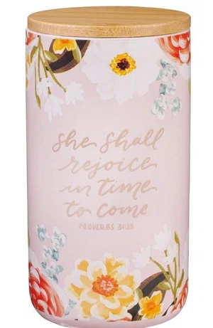 Gratitude Jar w/Cards She Shall Rejoice Prov. 31:25