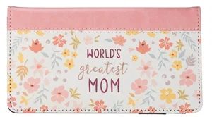 Checkbook Wallet Floral Print World's Greatest Mom