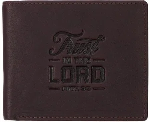Wallet Leather Brown Trust in the Lord Prov. 3:5