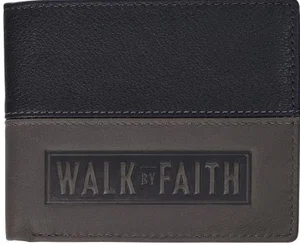 Wallet Leather Two-tone Walk by Faith 2 Cor. 5:7