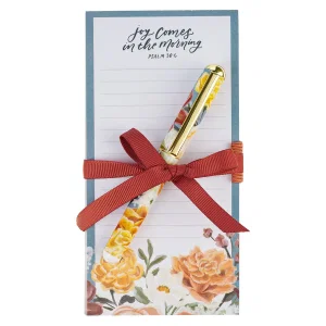 Magnetic Shopping List w/pen Joy Comes in the Morning Ps. 30:5