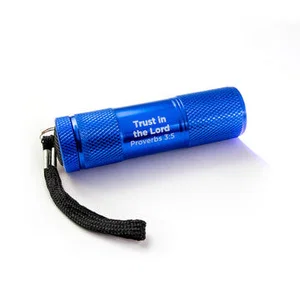 LED Flashlight, Blue, Trust in the Lord, Proverbs 3:5