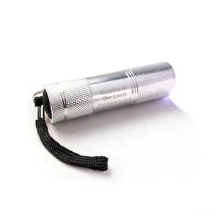LED Flashlight, Silver, Rejoice in the Lord, Phil 4:4
