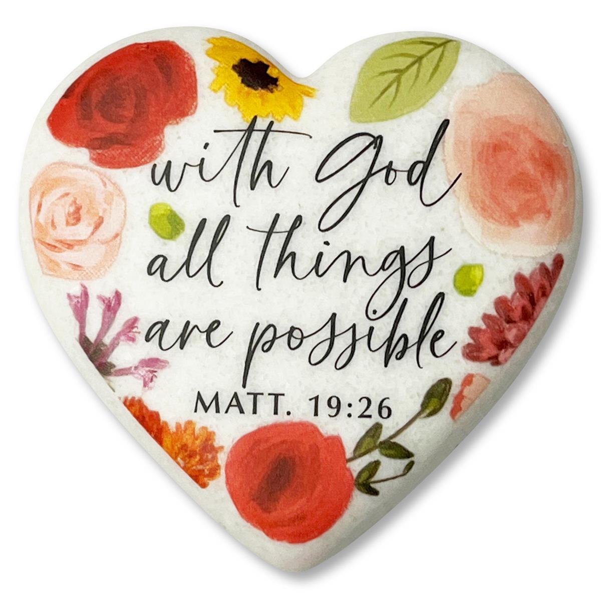Image of Heart Stone With God All Things Possible