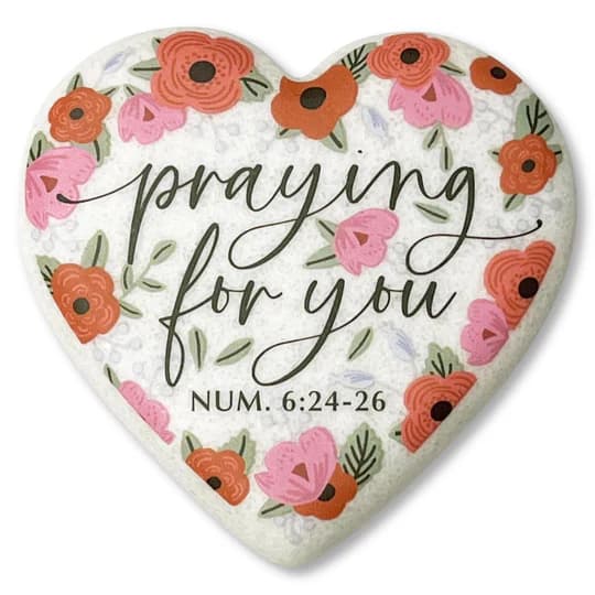 Image of Heart Stone Floral Praying For You