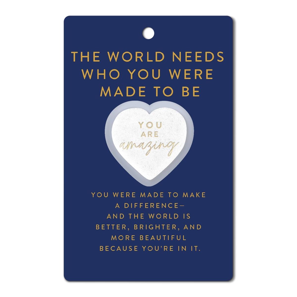 Image of Heart Stone Blue Card You Are Amazing