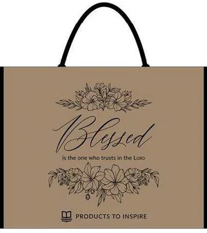 Blessed: Brown Burlap Gift Bag -19x16x5.5" Living Waters Products to Inspire