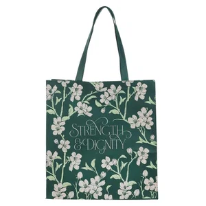Tote Green Strength & Dignity Proverbs 31:25