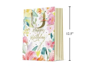 Large Gift Bag, Floral Bday