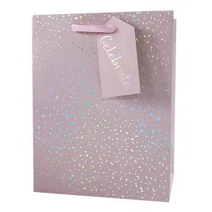 Sml Gift Bag, Pink Spkle