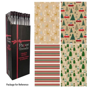 Paper T. Xmas Single Roll Wrap 30"x72" (15sqft)
