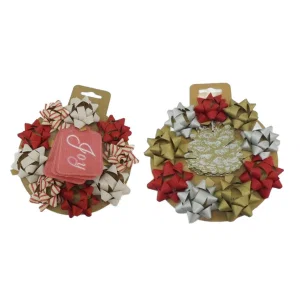 Paper T. 9pk Matte/Kraft 2" Bows + 5pc Gift Tags