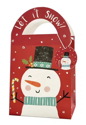 Paper T. Xmas Diecut Gift Bag, Large, +tag