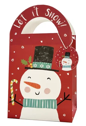 Paper T. Xmas Diecut Gift Bag,  Medium, +tag