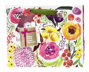Floral Bday DLX Gift Bag, Horizontal Small