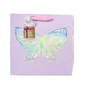 Paper T. Bday Butterfly DLX Gift Bag, Large
