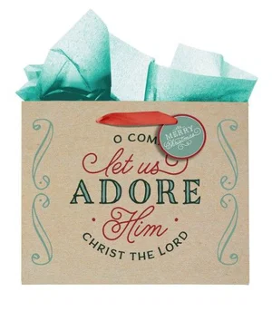 Gift Bag LG Landscape Let Us Adore Him