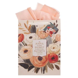 Gift Bag LG Portrait Joyful, Patient, Faithful Rom 12:12