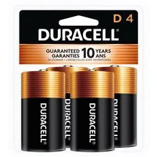 Duracell Coppertop Alkaline D Batteries -4 Pk