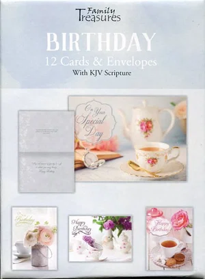 Teacup Wishes Birthday - Boxed Greeting Cards