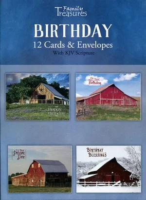 Rustic Barns Birthday - Boxed Greeting Cards