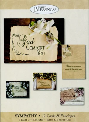 Boxed Sympathy Cards Vintage Floral