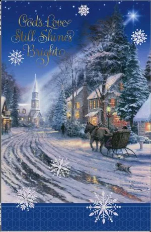 Cards Christmas God's Love Shines Thomas Kinkade18/box